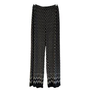 Travelers by Chico's Women's Wide Leg Geometric Print Pants, Black, Size 3 (XL)